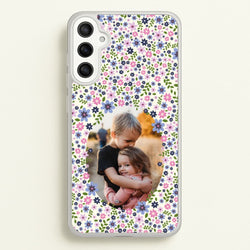 Detailed Flower Pattern - Personalised Mother's Day  - Mother's Day Phone Case for Galaxy A34
