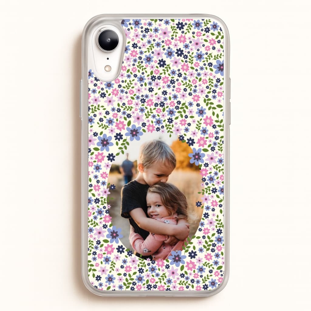 Detailed Flower Pattern - Personalised Mother's Day  - Mother's Day Phone Case for iPhone XR