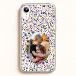 Detailed Flower Pattern - Personalised Mother's Day  - Mother's Day Phone Case for iPhone XR