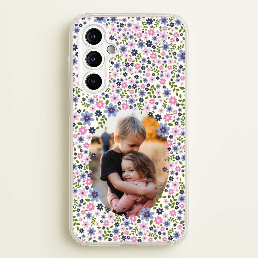 Detailed Flower Pattern - Personalised Mother's Day  - Mother's Day Phone Case for Galaxy A54