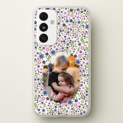 Detailed Flower Pattern - Personalised Mother's Day  - Mother's Day Phone Case for Galaxy A35