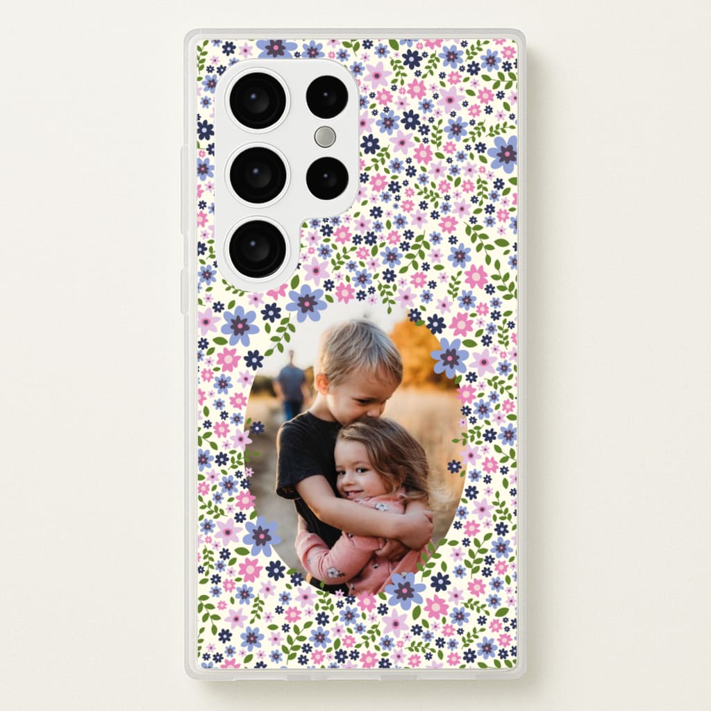Detailed Flower Pattern - Personalised Mother's Day  - Mother's Day Phone Case for Galaxy S24 Ultra