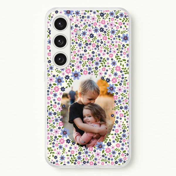 Detailed Flower Pattern - Personalised Mother's Day  - Mother's Day Phone Case for Galaxy S24