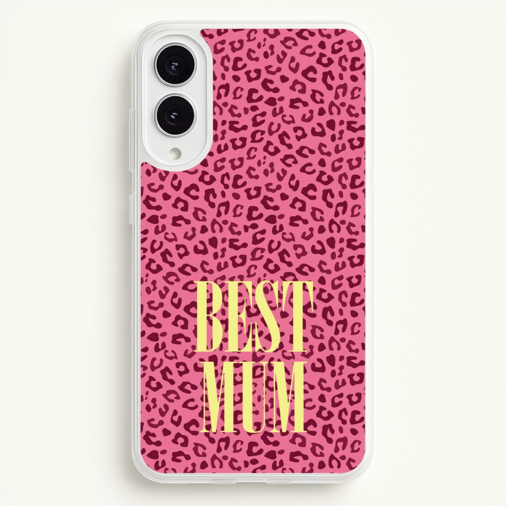 Best Mum Leopard Print  - Mother's Day Phone Case for Galaxy S25 Edge