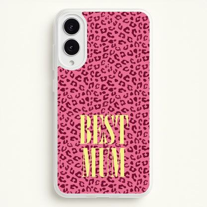 Best Mum Leopard Print  - Mother's Day Phone Case for Galaxy S25 Edge