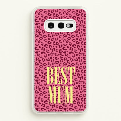 Best Mum Leopard Print  - Mother's Day Phone Case for Galaxy S10e