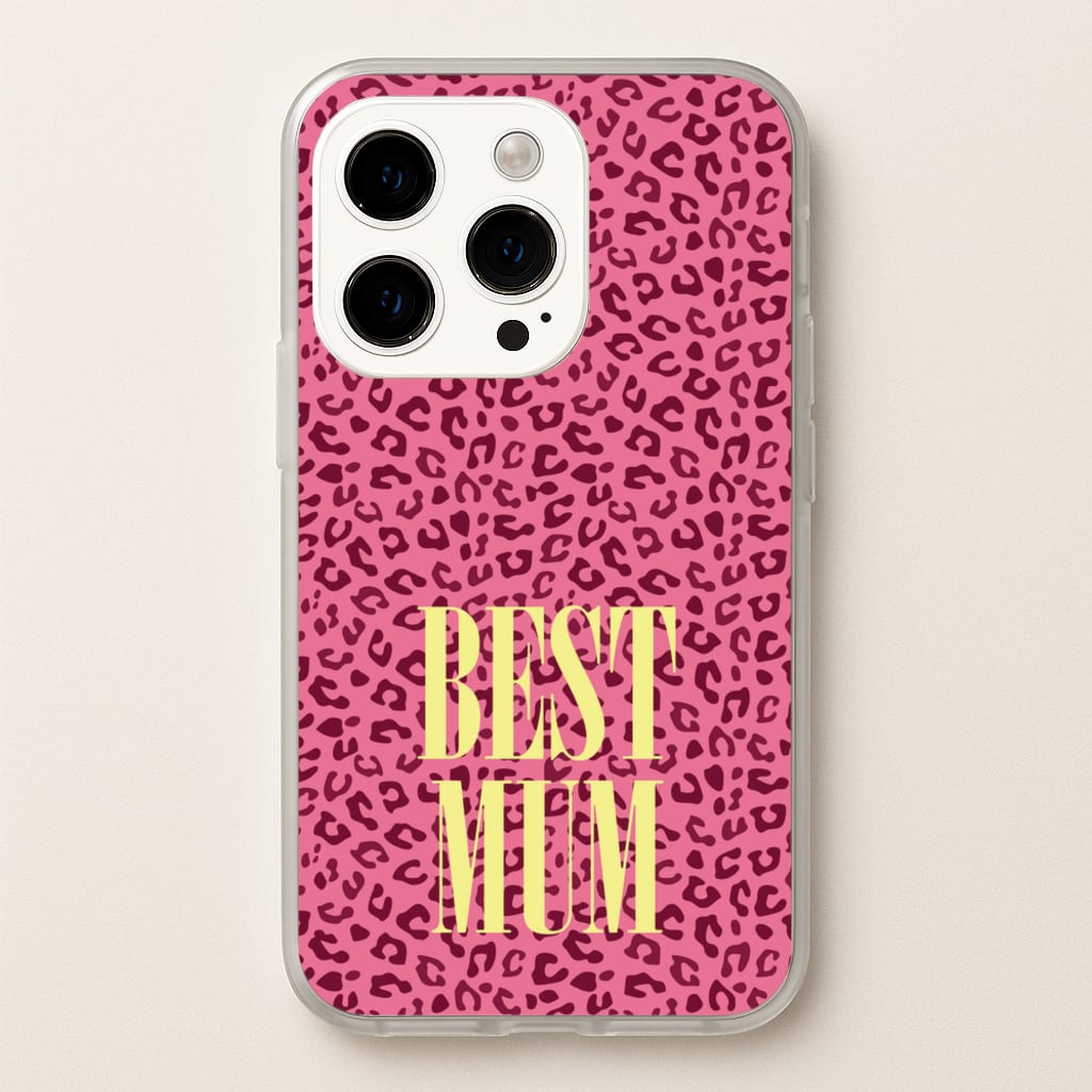 Best Mum Leopard Print  - Mother's Day Phone Case for iPhone 14 Pro