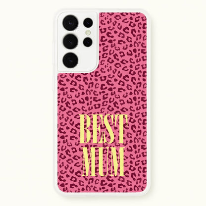 Best Mum Leopard Print  - Mother's Day Phone Case for Galaxy S21 Ultra