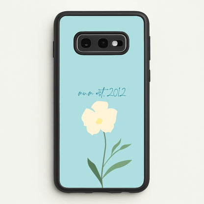 Baby Blue Mum Est  - Mother's Day Phone Case for Galaxy S10e