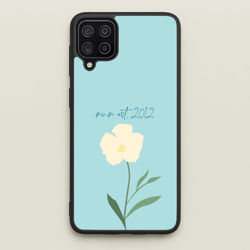Baby Blue Mum Est  - Mother's Day Phone Case for Galaxy A12
