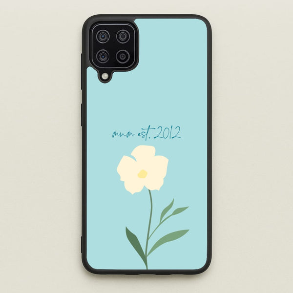 Baby Blue Mum Est  - Mother's Day Phone Case for Galaxy A12