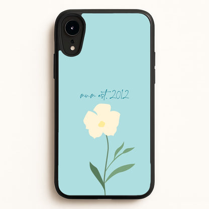 Baby Blue Mum Est  - Mother's Day Phone Case for iPhone XR