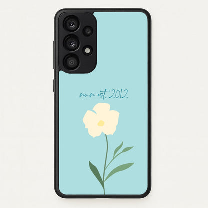 Baby Blue Mum Est  - Mother's Day Phone Case for Galaxy A53