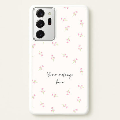 Floral Personalised Message  - Mother's Day Phone Case for Galaxy Note 20 Ultra