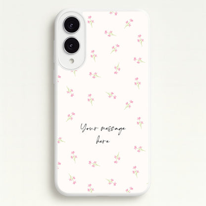 Floral Personalised Message  - Mother's Day Phone Case for Galaxy S25 Edge