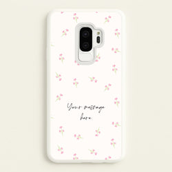 Floral Personalised Message  - Mother's Day Phone Case for Galaxy S9 Plus