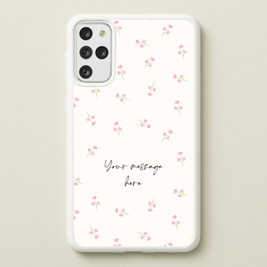 Floral Personalised Message  - Mother's Day Phone Case for Galaxy S20 Plus