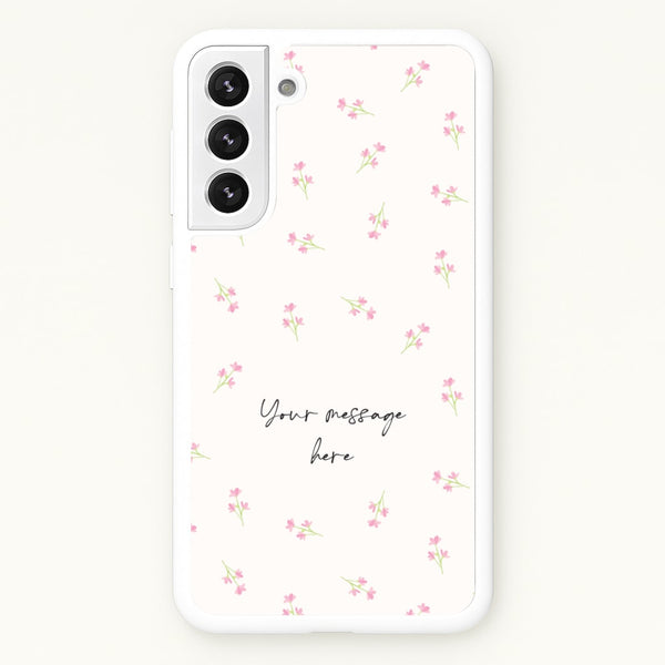 Floral Personalised Message  - Mother's Day Phone Case for Galaxy S22