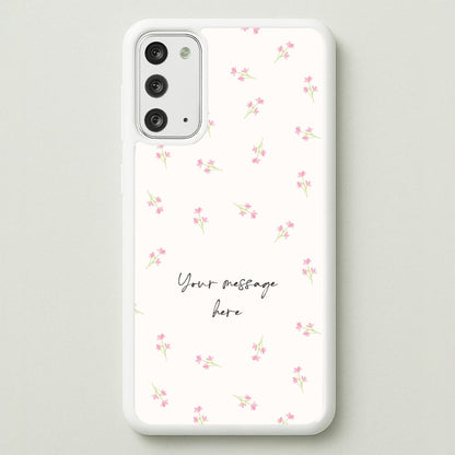 Floral Personalised Message  - Mother's Day Phone Case for Galaxy Note 20
