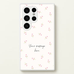 Floral Personalised Message  - Mother's Day Phone Case for Galaxy S24 Ultra
