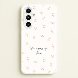 Floral Personalised Message  - Mother's Day Phone Case for Galaxy A16