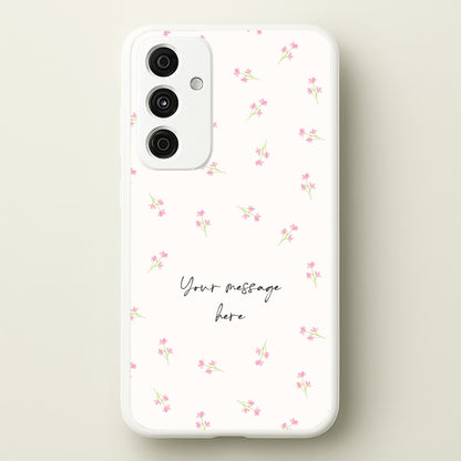 Floral Personalised Message  - Mother's Day Phone Case for Galaxy A55