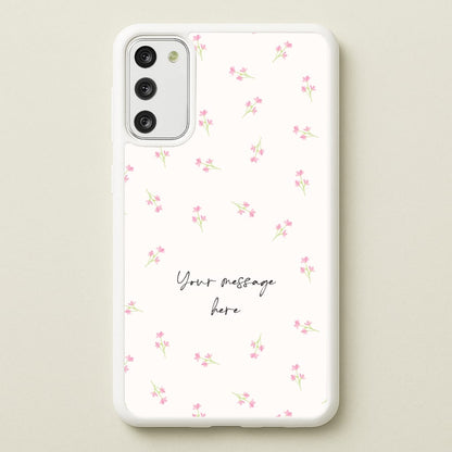Floral Personalised Message  - Mother's Day Phone Case for Galaxy S20