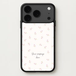 Floral Personalised Message Phone Case for iPhone 17 Pro