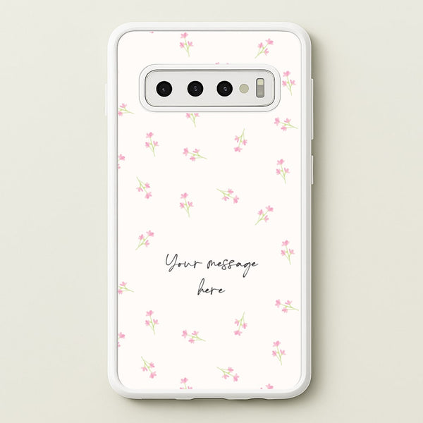 Floral Personalised Message  - Mother's Day Phone Case for Galaxy S10 Plus