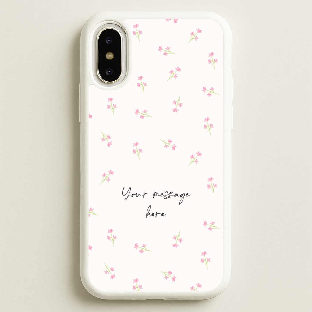 Floral Personalised Message  - Mother's Day Phone Case for iPhone X / XS