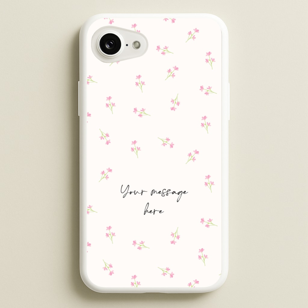 Floral Personalised Message  - Mother's Day Phone Case for iPhone 16e