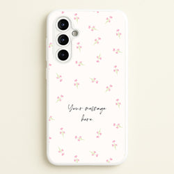 Floral Personalised Message  - Mother's Day Phone Case for Galaxy A54