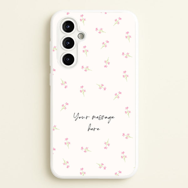 Floral Personalised Message  - Mother's Day Phone Case for Galaxy A54