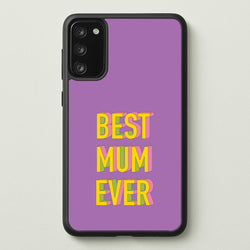 Geometric Best Mum Ever  - Mother's Day Phone Case for Galaxy S20FE