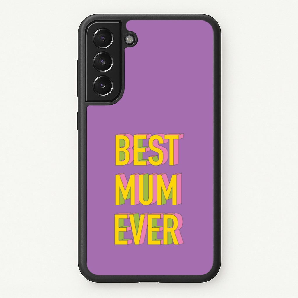 Geometric Best Mum Ever  - Mother's Day Phone Case for Galaxy S22