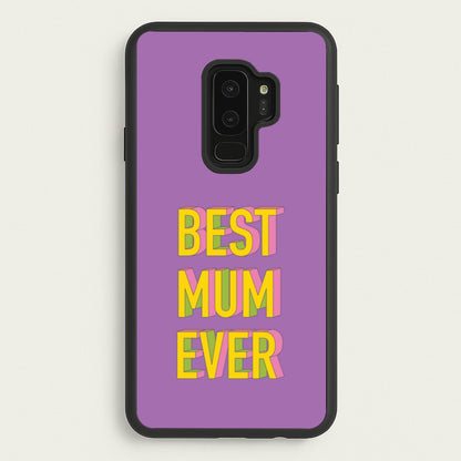 Geometric Best Mum Ever  - Mother's Day Phone Case for Galaxy S9 Plus
