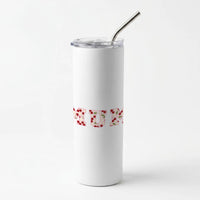 Floral Varsity Mum Skinny Tumbler