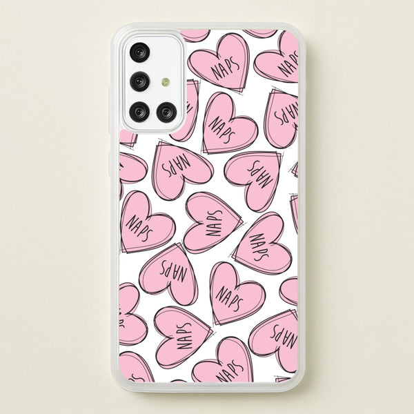 Nap Hearts, Tumblr Inspired  -  Phone Case for Galaxy A71