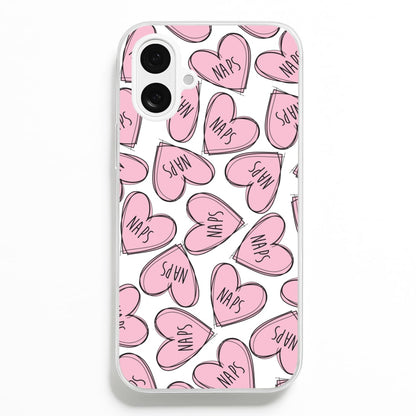 Nap Hearts, Tumblr Inspired  -  Phone Case for iPhone 16 Plus