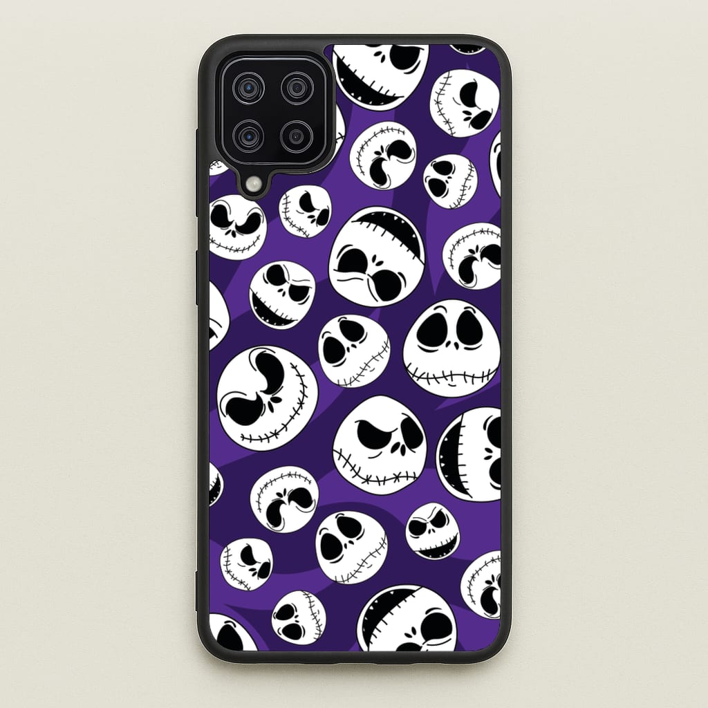 Skull Pattern  - Nightmare Before Christmas Phone Case for Galaxy A12