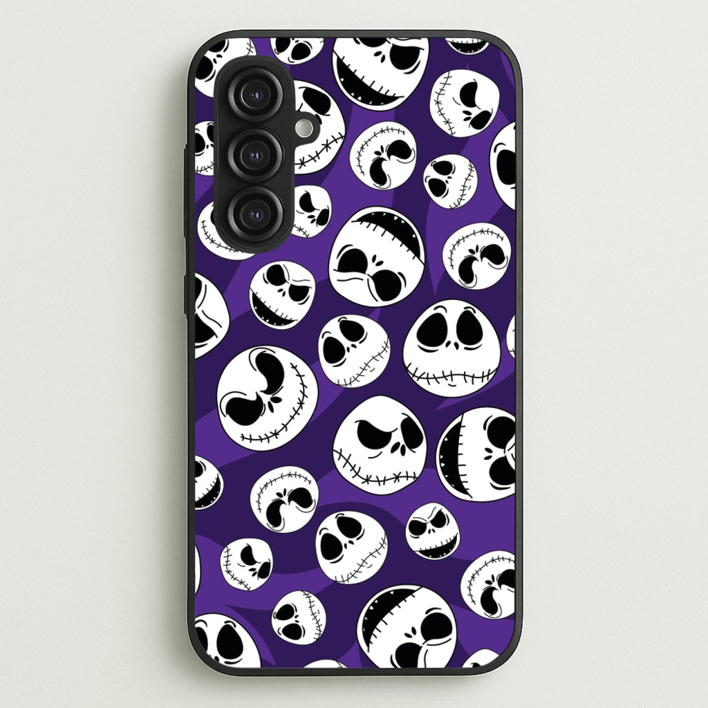 Skull Pattern  - Nightmare Before Christmas Phone Case for Galaxy S23FE