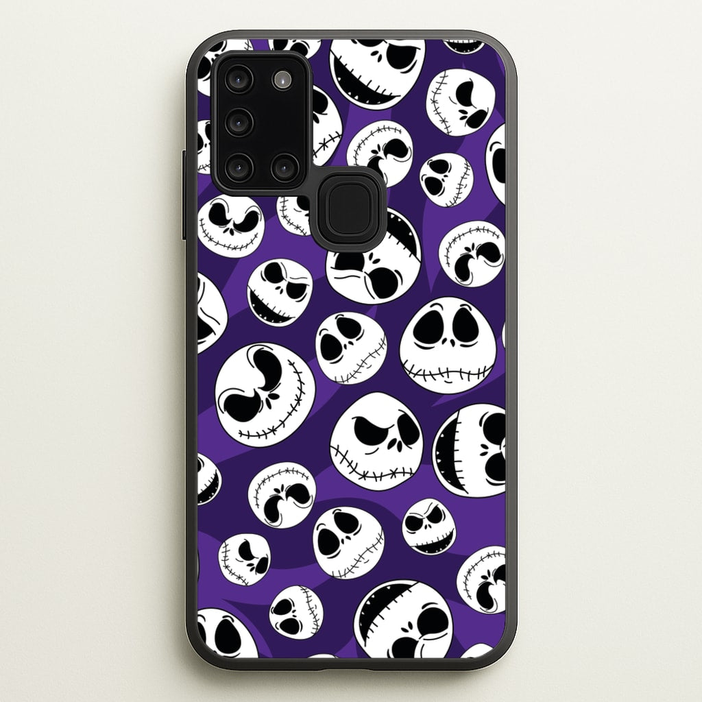 Skull Pattern  - Nightmare Before Christmas Phone Case for Galaxy A21s
