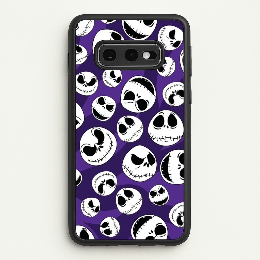 Skull Pattern  - Nightmare Before Christmas Phone Case for Galaxy S10e