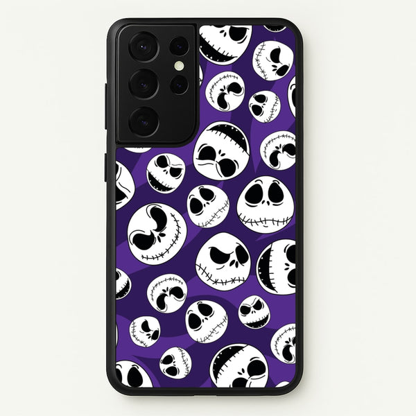 Skull Pattern  - Nightmare Before Christmas Phone Case for Galaxy S21 Ultra