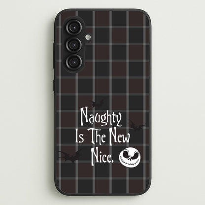 Naughty Is The New Nice  - Nightmare Before Christmas Phone Case for Galaxy S23FE