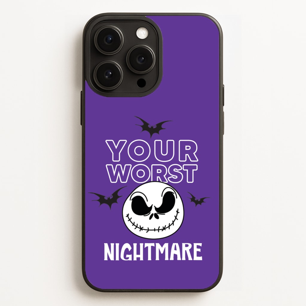 Your Worst Nightmare Purple  - Nightmare Before Christmas Phone Case for iPhone 16 Pro Max