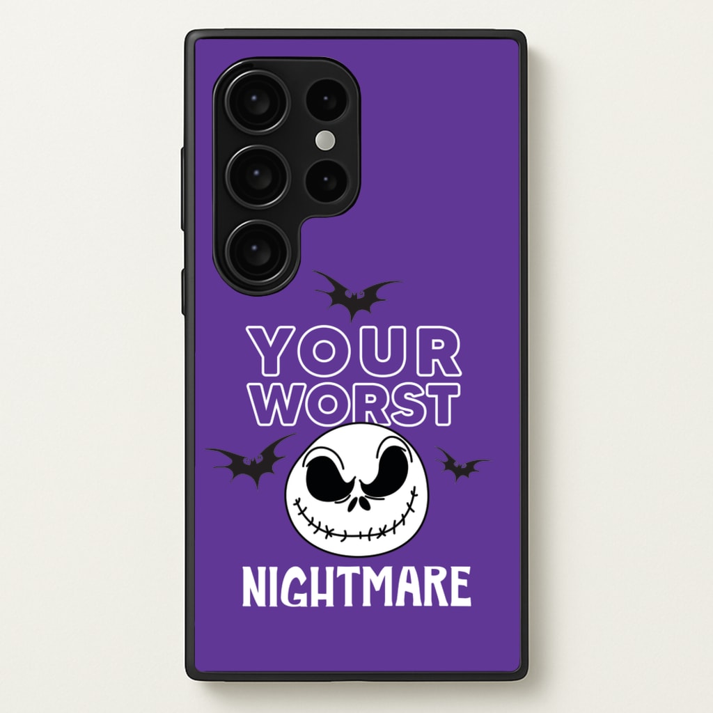 Your Worst Nightmare Purple  - Nightmare Before Christmas Phone Case for Galaxy S24 Ultra