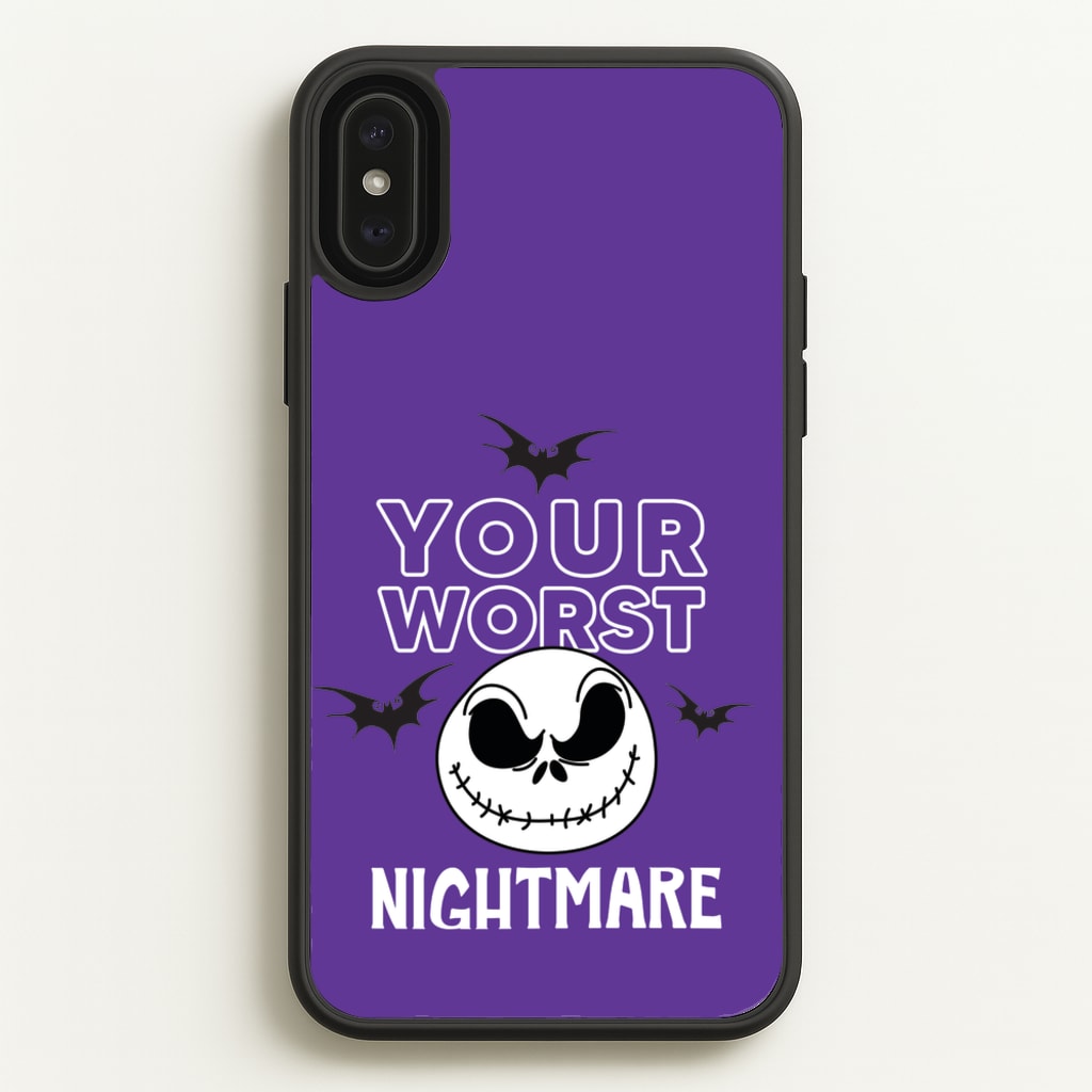 Your Worst Nightmare Purple  - Nightmare Before Christmas Phone Case for iPhone XS Max