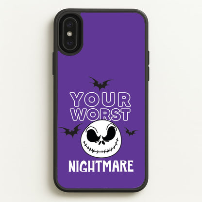 Your Worst Nightmare Purple  - Nightmare Before Christmas Phone Case for iPhone XS Max