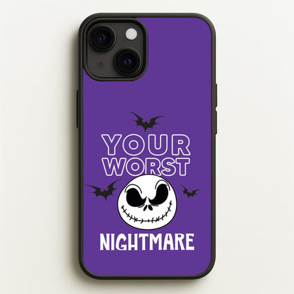 Your Worst Nightmare Purple  - Nightmare Before Christmas Phone Case for iPhone 13 Mini